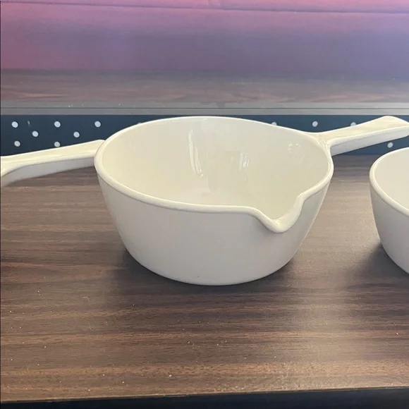 Corningware White Ceramic Saucepan Set with Pour Spout - Picture 3 of 13